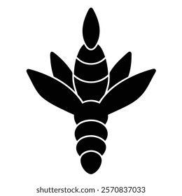 Stylized turmeric silhouette perfect for culinary and herbal projects