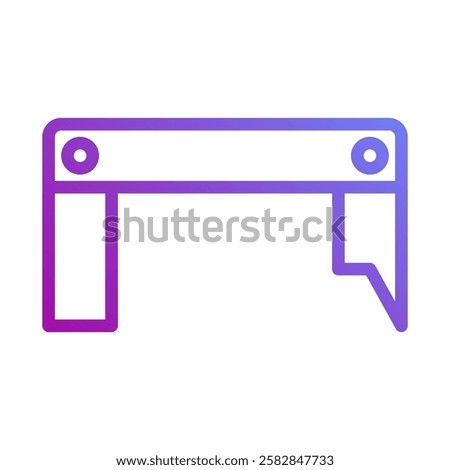 Stylized Turnstile Gate Icon Graphic Design