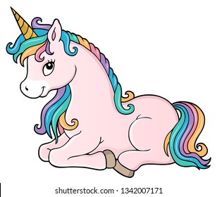 Stylized unicorn theme image 1 - eps10 vector illustration.
