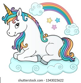 Stylized unicorn theme image 5 - eps10 vector illustration.