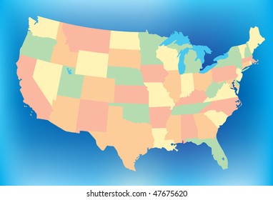 Stylized USA Map