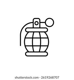 Stylized vector art of a hand grenade symbolizing conflict escalation