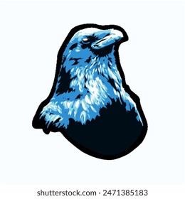 Stylized Vector Art of Raven 