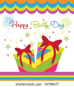 stylized vector birthday card