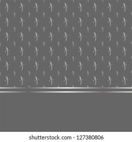 stylized vector card with baroque seamless pattern for design