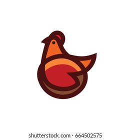 Stylized vector chicken hen - totem mascot tattoo design for t-shirt bag postcard poster and so on.