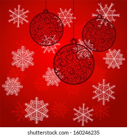Stylized vector Christmas card
