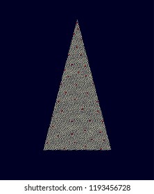 Stylized vector Christmas tree, decorative spruce tree