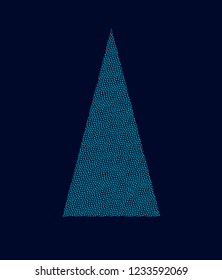 Stylized vector Christmas tree, decorative spruce tree