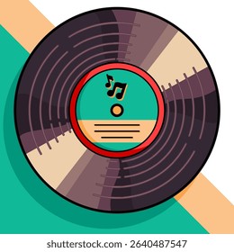 Stylized vector collection inspired by vintage analog tech: retro TV, vinyl record, handheld game console. Clean flat design with nostalgic 80s-90s vibes.