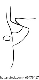 Stylized vector dancer guy