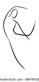 Stylized vector dancer guy