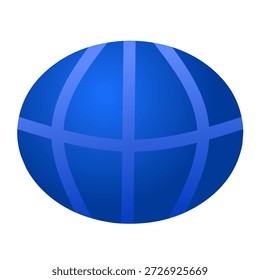 Stylized vector globe with continents and oceans in smooth gradient colors, representing global connectivity, geography, and modern digital mapping.