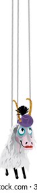 Stylized vector of goat marionette.