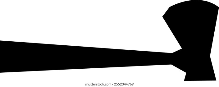 Stylized vector graphic of an axe, embodying concepts of carpentry, manual labor, and traditional tools, suitable for logos, icons, or illustrative purposes