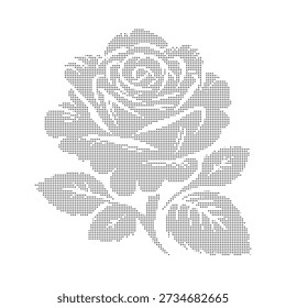 Un gráfico de Vector estilizado de un diseño alado punteado sobre un fondo blanco
