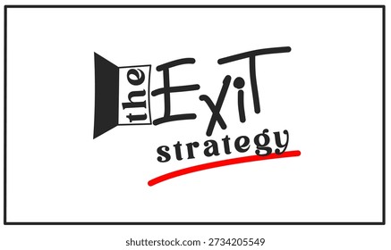 Um gráfico vetorial estilizado para o conceito "A estratégia de saída", perfeito para apresentações de negócios, planejamento e projetos de tomada de decisão