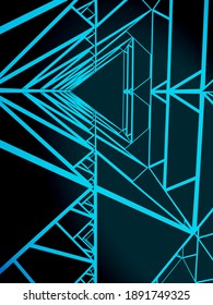 Ilustración vectorial estilizada de la estructura geométrica abstracta