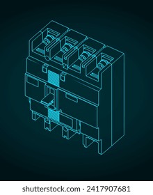 Ilustración vectorial estilizada del plano de un interruptor