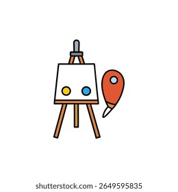 stylized vector illustration of a classic painter