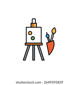 stylized vector illustration of a classic painter