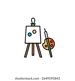 stylized vector illustration of a classic painter