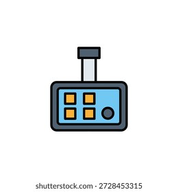 Una Ilustración vectorial estilizada de un mando de juego retro clásico, perfecto para los entusiastas de los juegos y los diseños nostálgicos. Ideal para Sitios web, Mercancía y Materiales promocionales.