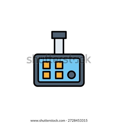 A stylized vector illustration of a classic retro game controller, perfect for gaming enthusiasts and nostalgic designs. Ideal for websites, merchandise, and promotional materials.