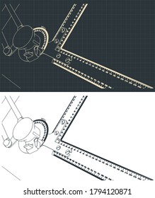 Stilvolle Vektorgrafik einer Zeichenfläche