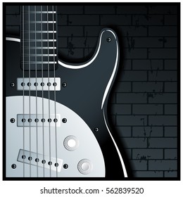 Stylized vector illustration of electric guitar