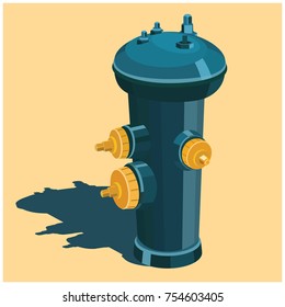 Stylized vector illustration of a fire hydrant