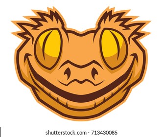 Stylized vector illustration of gecko head