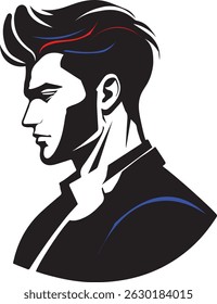 Una Ilustración vectorial estilizada de un hombre que lleva una gorra, diseñada con contornos negros audaces y detalles de color mínimos. Perfecto para estampados de camisetas, diseños de avatares, carteles y proyectos de marca.
