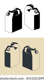 Ilustración vectorial estilizada del cartucho de volumen medio