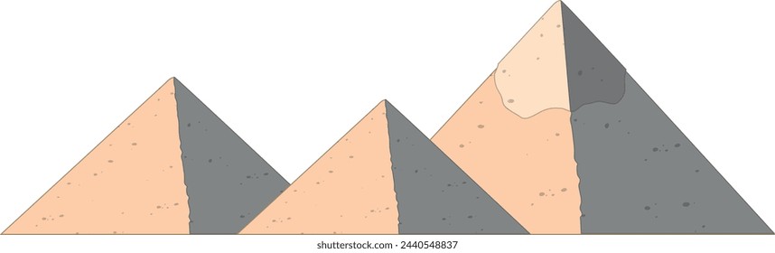 Stilisierte Vektor-Illustration von Berggipfeln