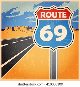 stylized vector illustration on the theme of road, transportation and travel