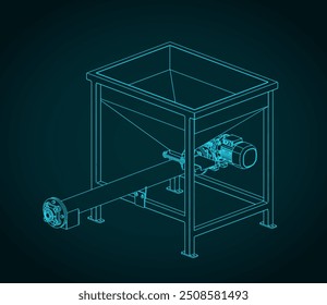 Stilisierte Vektorgrafik eines Schneckenförderers