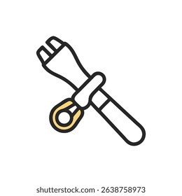 Stylized vector illustration of a seatbelt on a White Background