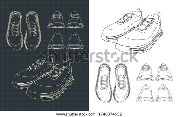 1,113 Shoes Blueprint Images, Stock Photos & Vectors | Shutterstock