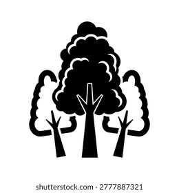 Stylized vector illustration of trees. Offers a clean, modern aesthetic perfect for environmental themes, nature branding, or organic product marketing. Ideal for websites, presentations, or ecological campaigns.