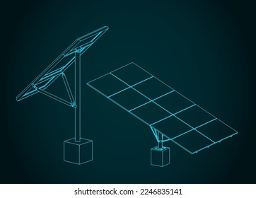 Stilvolle Vektorgrafiken von Solarpaneelen