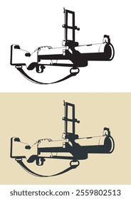 Stylized vector illustrations of M79 Grenade Launcher