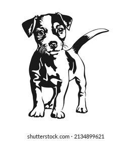 Stylized Vector Image Of A Funny Puppy