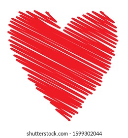 Stylized Vector Image Of A Heart. Line Drawing Heart.