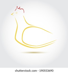 Stylized vector image of an hen