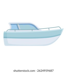 Stylized vector image of a sleek speedboat, perfect for maritime themes