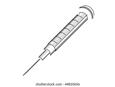 Stylized vector injection isolated on the white.