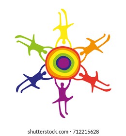 Stylized vector logo of gay community