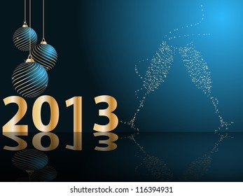 stylized vector New Years card