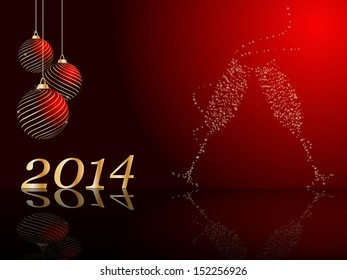 stylized vector New Years card